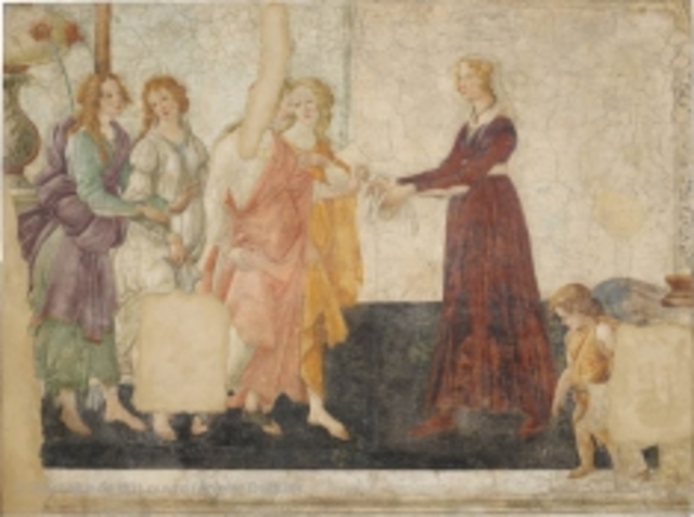 Venus and the Three Graces Offering Gifts to a Young Lady by Sandro Botticelli