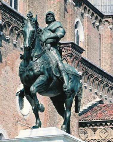 Equestrian statue of Bartolomeo Colleoni made by" Andrea del Verrochio