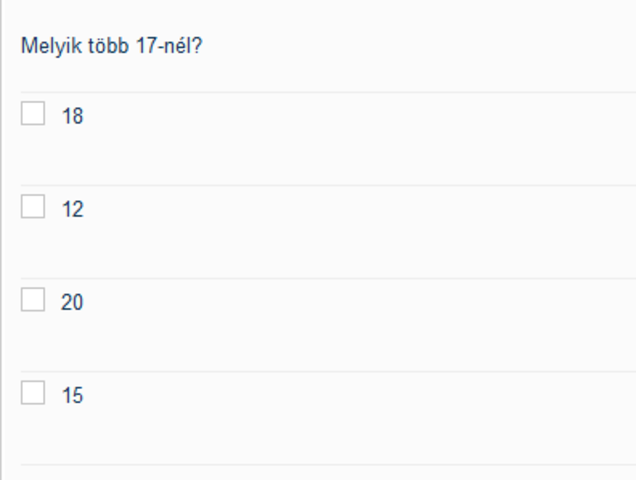 20-as számkör gyakorlása