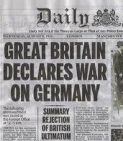 Britain Declares war on Germany