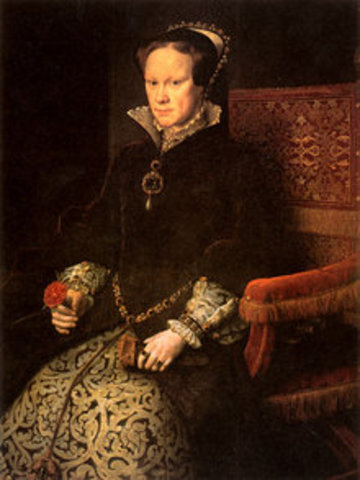Bloody Mary I (18 February 1516 - 17 November 1558), Queen of England from 19 July 1553