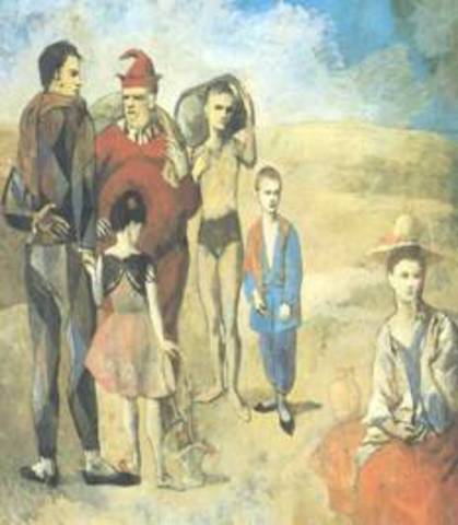 Período rosa La familia de saltimbanquis,