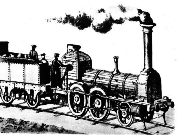 Locomotora impulsada por máquina de vapor