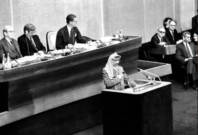 Palestinian Leader Yasser Arafat Recognizes The State Of Israel