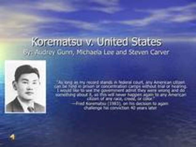 Korematsu vs. United states