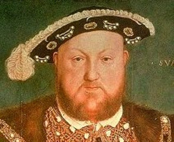 King Henry VIII- becomes king of England