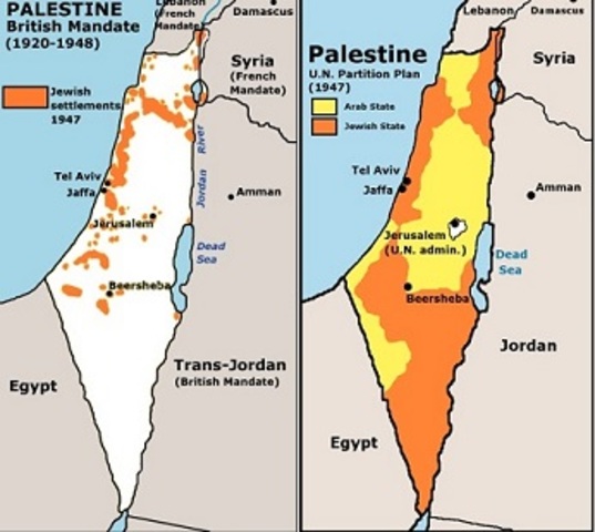 Approval of the division of Palestine