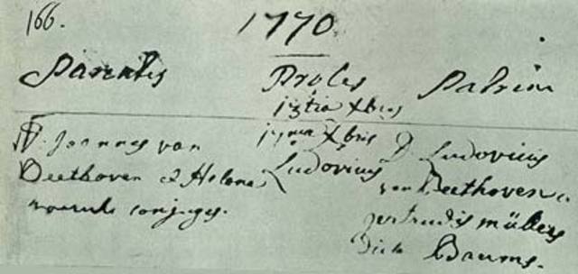 Ludwig van Beethoven is born