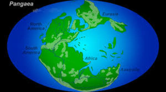 FORMACIÓN DEL PRIMER CONTINENTE LLAMADO PANGEA