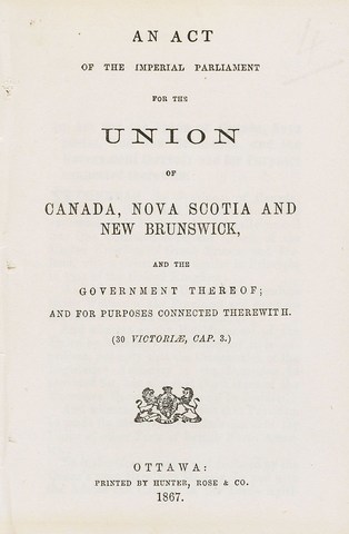 Signature of The British North America Act (BNAA)