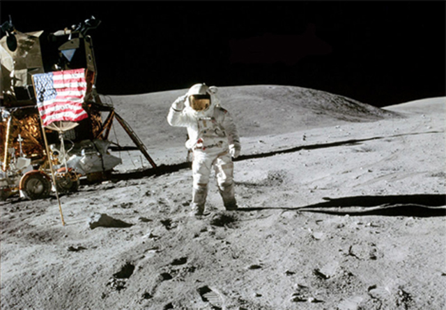 1969- Apollo 11 lands on the moon