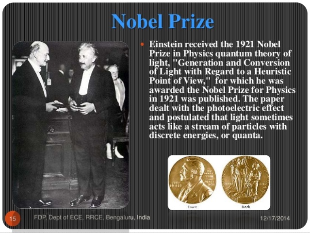 Albert Einstein noble prize