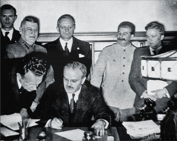 Germany and the Soviet Union sign the Nazi-Soviet Pact,