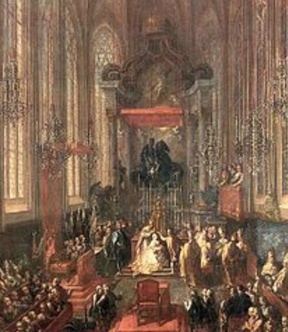 Crowned queen of Hungary of Pressburg