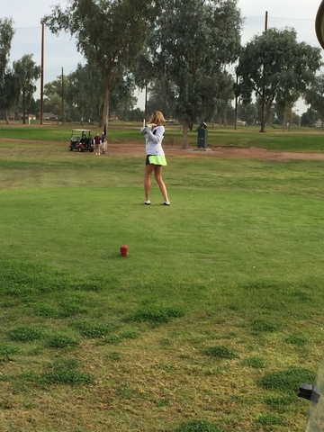 Watching my mom tee it up!!