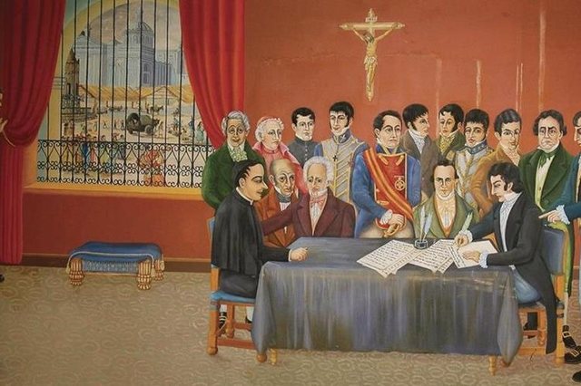 firma de la independencia de Guatemala