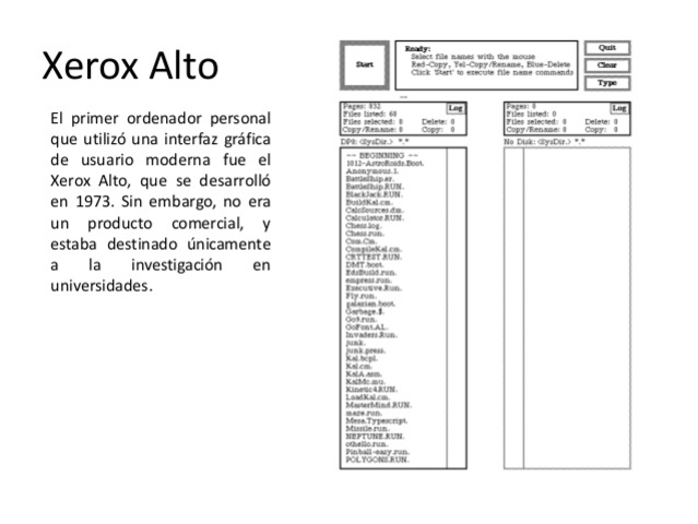 Interfaz SO de Xerox Alto