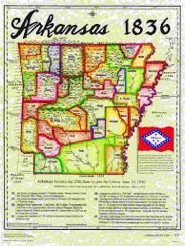 Arkansas became the 25th state