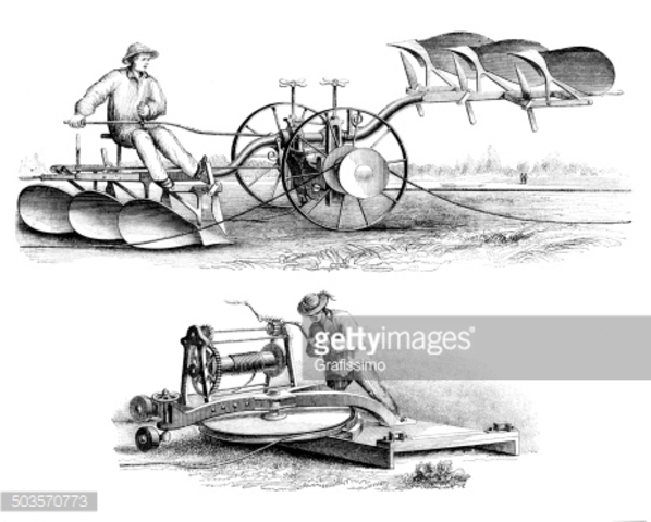 CHANGE FROM HAND POWERED TO HORSES CHARACTERIZES