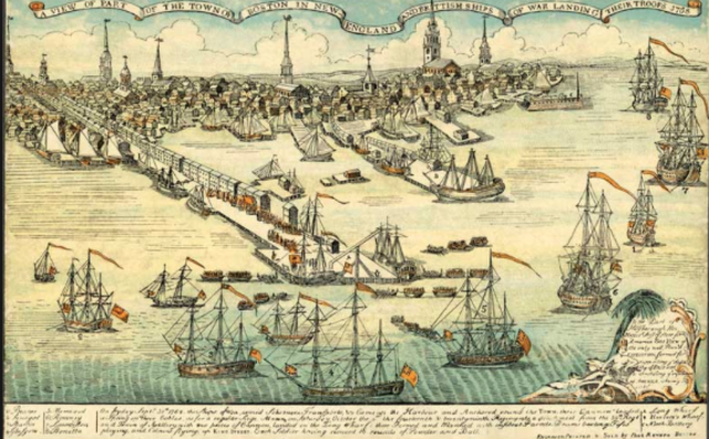 British troops Arrive in Boston