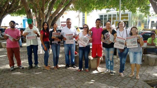 Panfletagem Contra o Golpe - Taiobeiras