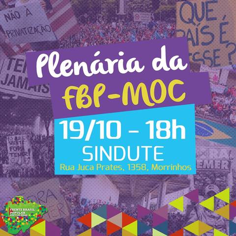 Plenária Ampliada da FBP-MOC