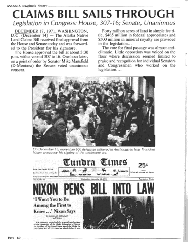 Alaska Native Claims Settlement