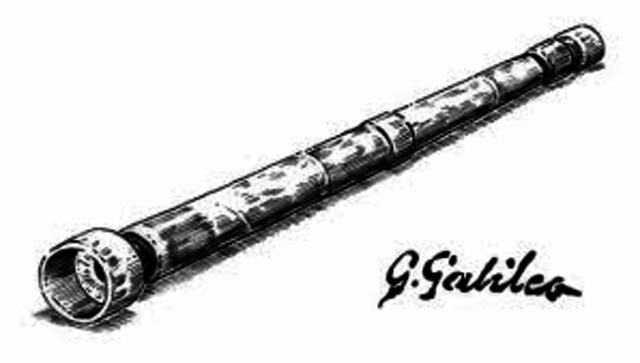 Galileo first uses a telescope