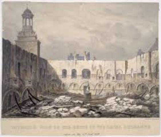 Fire at Lloyd's Coffee House and Royal Exchange