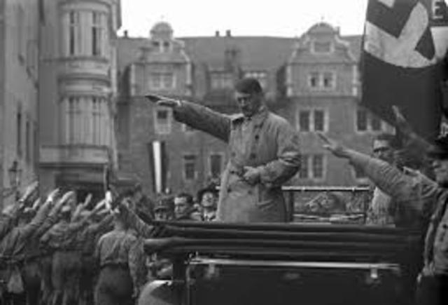 Hitler leads the Holocaust.