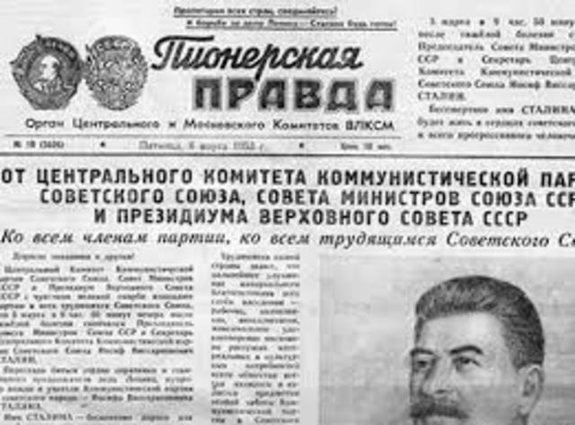 Joseph Stalin Becomes Editor of 'Pravda