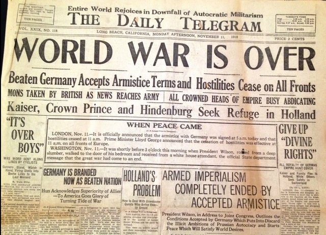 World War 1 Ends