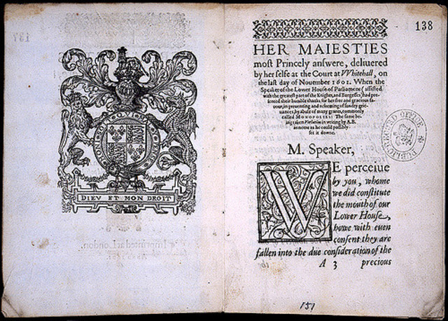 Elizabeth Gives her "Golden Speech"