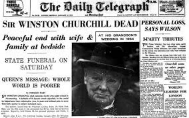 Winston Churchill Dies