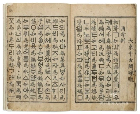 Korean alphabet invented by King Sejong