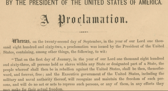 The Emancipation Proclamation