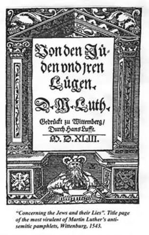 Martin Luther's "On the Jews and Their Lies" -no specific day-