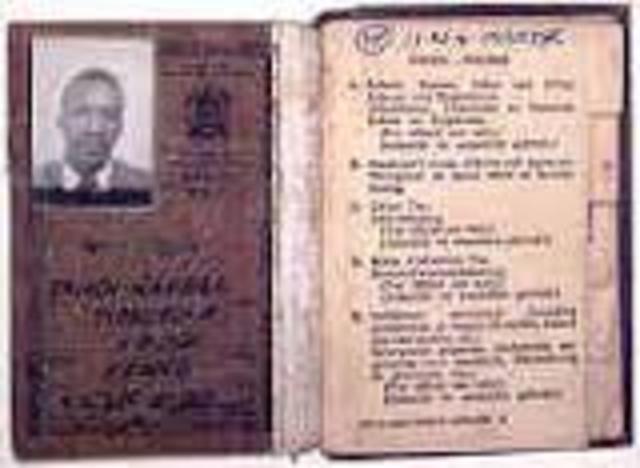 The Abolition of Passes and Coordination of Documents Act