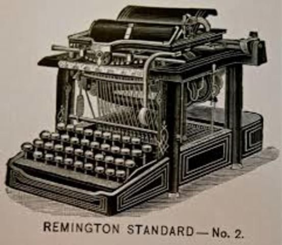 Máquina de escribir mecánica, por 	 Sholes, Christopher Latham