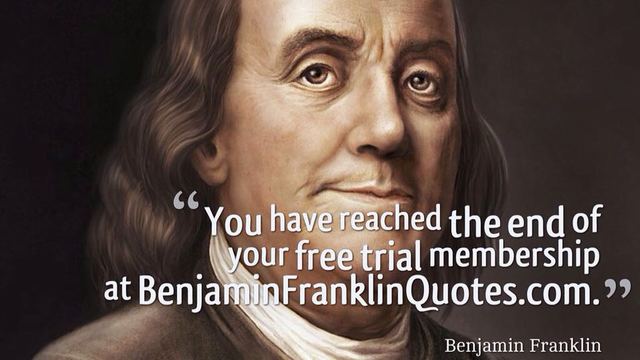 The End of Benjamin Franklin
