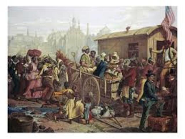 Virginia legislature required any newly freed slave to leave the state