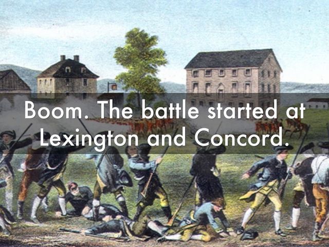 The battles of Lexington and Concord