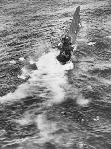German Submarine Sinks