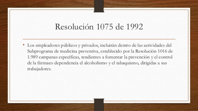 RESOLUCIÓN 1075 1992.