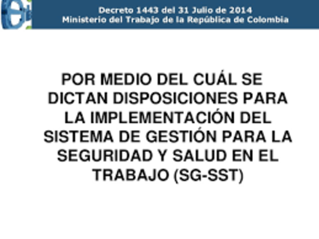 DECRETO 1443 DE 2014 (Julio 31)