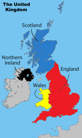 Map of the United Kingdom (present)