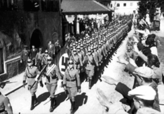 March, 1938 Anschluss - Germany takes over Austria with no fighting.