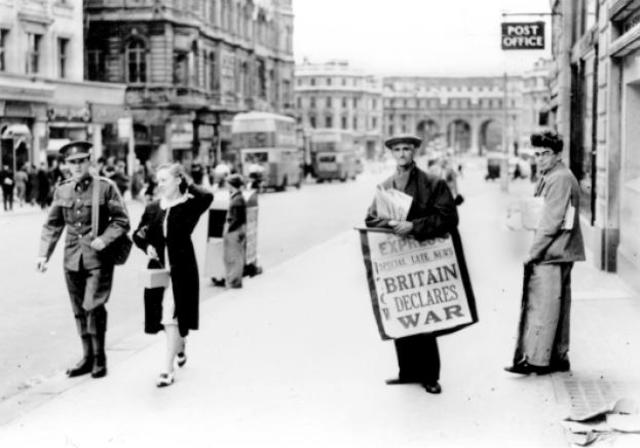 Sept 3, 1939 Britain Declares war on Germany