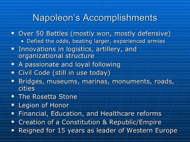Accomplishments of Napoleon