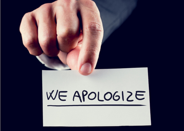 THE CANADIAN FEDERAL GOVERNMENT APOLOGIZES